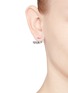 Figure View - Click To Enlarge - PHYNE BY PAIGE NOVICK - 'Marta' 18k gold diamond pavé aquamarine single earring