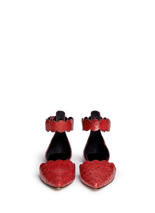 Figure View - Click To Enlarge - ISA TAPIA - 'Juan' scalloped snakeskin flats