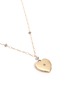 Figure View - Click To Enlarge - ANTIQUE LOCKETS - Rough diamond white quartz 14k gold antique heart locket necklace