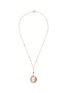 Main View - Click To Enlarge - ANTIQUE LOCKETS - Tourmaline 14k gold chain round antique locket necklace