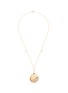 Main View - Click To Enlarge - ANTIQUE LOCKETS - White quartz 14k gold antique round locket necklace