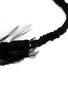 Detail View - Click To Enlarge - MAISON MICHEL - 'Julie' feather suede braid elastic headband