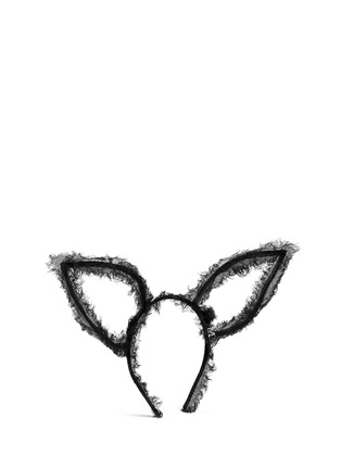 Figure View - Click To Enlarge - MAISON MICHEL - 'Heidi' frayed tulle rabbit ear headband