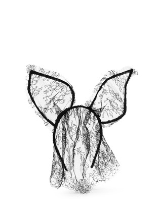 Figure View - Click To Enlarge - MAISON MICHEL - 'Heidi' rabbit ear lace veil headband
