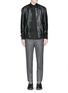 Figure View - Click To Enlarge - GIVENCHY - Star appliqué leather bomber jacket