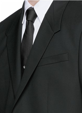 Detail View - Click To Enlarge - GIVENCHY - Madonna collar wool tuxedo suit