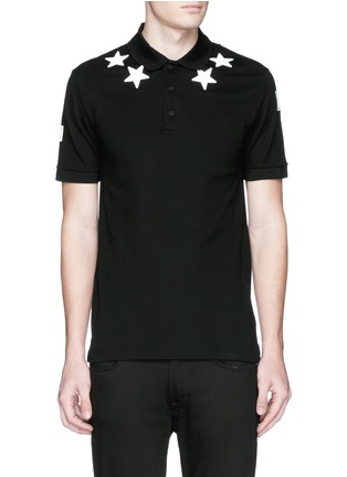 Main View - Click To Enlarge - GIVENCHY - Star appliqué polo shirt