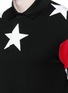 Detail View - Click To Enlarge - GIVENCHY - Star appliqué colourblock polo shirt