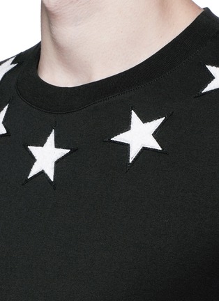 Detail View - Click To Enlarge - GIVENCHY - Star embroidery cotton T-shirt