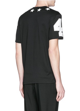 Back View - Click To Enlarge - GIVENCHY - Star embroidery cotton T-shirt