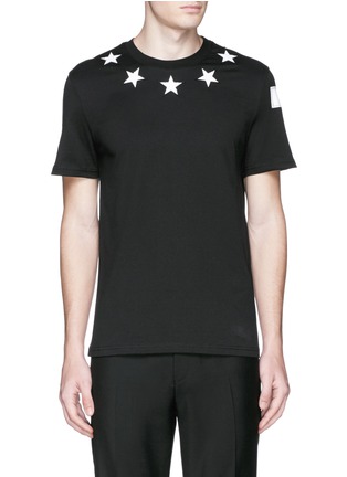 Main View - Click To Enlarge - GIVENCHY - Star embroidery cotton T-shirt