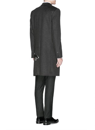 Back View - Click To Enlarge - GIVENCHY - Love wall print wool-cashmere coat