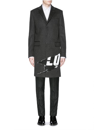 Main View - Click To Enlarge - GIVENCHY - Love wall print wool-cashmere coat