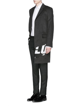 Figure View - Click To Enlarge - GIVENCHY - Love wall print wool-cashmere coat