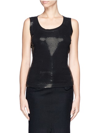 Main View - Click To Enlarge - ST. JOHN - Micro square sequin tank top