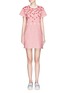 Main View - Click To Enlarge - GIAMBA - Heart appliqué cotton pullover dress