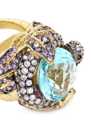 Detail View - Click To Enlarge - ANABELA CHAN - 'Serpent & Vine' 18k gold solitaire topaz cocktail ring