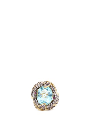 Main View - Click To Enlarge - ANABELA CHAN - 'Serpent & Vine' 18k gold solitaire topaz cocktail ring