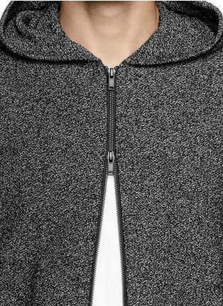 Detail View - Click To Enlarge - THEORY - 'Orson' marble terry zip up hoodie