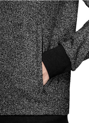 Detail View - Click To Enlarge - THEORY - 'Orson' marble terry zip up hoodie