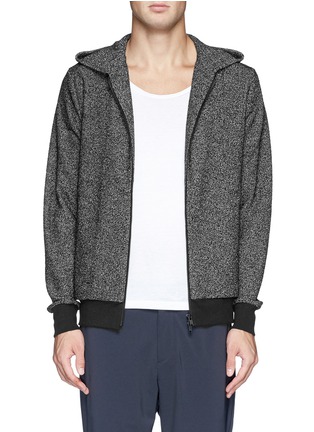 Main View - Click To Enlarge - THEORY - 'Orson' marble terry zip up hoodie