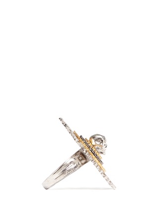 Detail View - Click To Enlarge - ALEXANDER MCQUEEN - Skull and flower ring