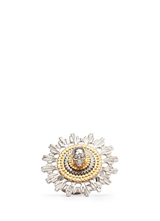 Main View - Click To Enlarge - ALEXANDER MCQUEEN - Skull and flower ring
