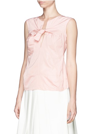 Front View - Click To Enlarge - JIL SANDER - Bow sleeveless top