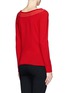Back View - Click To Enlarge - ARMANI COLLEZIONI - Ribbed boat neck virgin wool sweater