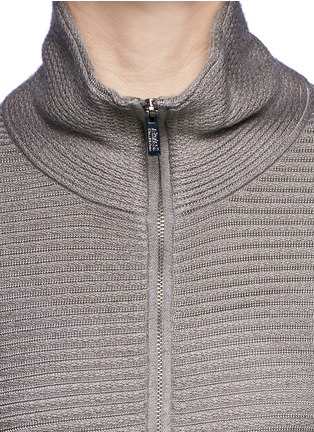 Detail View - Click To Enlarge - ARMANI COLLEZIONI - Wool cashmere peplum cardigan
