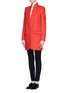 Front View - Click To Enlarge - STELLA MCCARTNEY - Inverted lapel wool blend coat