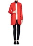 Figure View - Click To Enlarge - STELLA MCCARTNEY - Inverted lapel wool blend coat