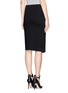 Back View - Click To Enlarge - ARMANI COLLEZIONI - Wrap front jersey pencil skirt