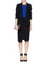 Figure View - Click To Enlarge - ARMANI COLLEZIONI - Wrap front jersey pencil skirt