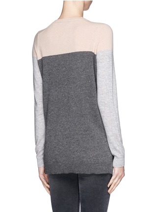 Back View - Click To Enlarge - VINCE - Colourblock cashmere sweater