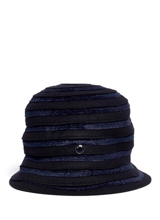 Figure View - Click To Enlarge - ARMANI COLLEZIONI - Felt and velvet cloche hat