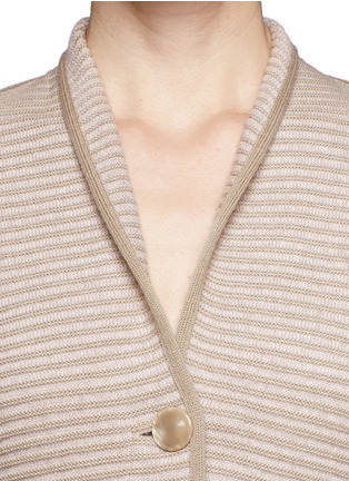 Detail View - Click To Enlarge - ARMANI COLLEZIONI - Rib knit jacket