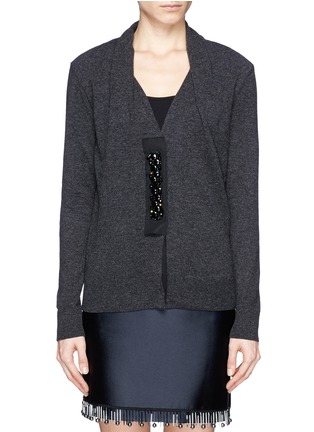 Main View - Click To Enlarge - LANVIN - Embroidery placket wool cardigan