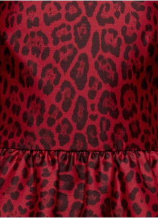 Detail View - Click To Enlarge - VALENTINO GARAVANI - Leopard print wool-silk dress