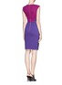 Back View - Click To Enlarge - EMILIO PUCCI - Angle colour-blocked stretch knit dress