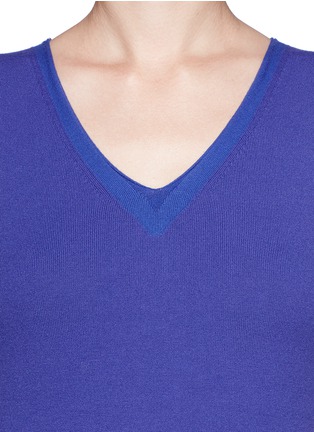 Detail View - Click To Enlarge - ARMANI COLLEZIONI - Colourblock sleeveless knit top