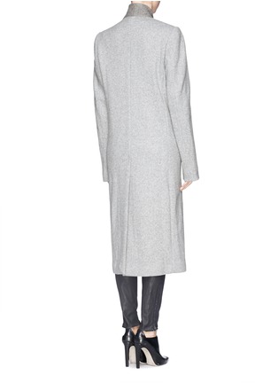 Back View - Click To Enlarge - HAIDER ACKERMANN - Extra long slant front wool blend coat