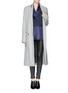 Figure View - Click To Enlarge - HAIDER ACKERMANN - Extra long slant front wool blend coat