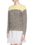 Front View - Click To Enlarge - CHLOÉ - Colourblock cashmere sweater