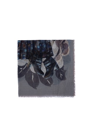 Main View - Click To Enlarge - FRANCO FERRARI - Floral collage wool-cashmere scarf