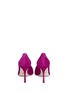 Back View - Click To Enlarge - SERGIO ROSSI - Cutout leather toe cap suede pumps