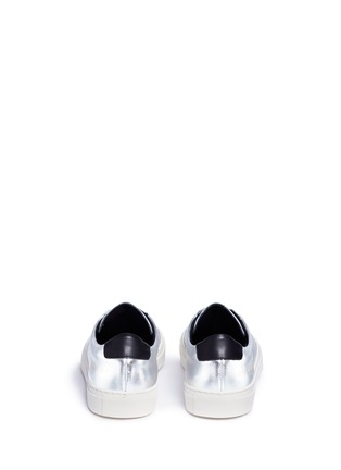 Back View - Click To Enlarge - COMMON PROJECTS - 'Achilles Retro' metallic leather sneakers