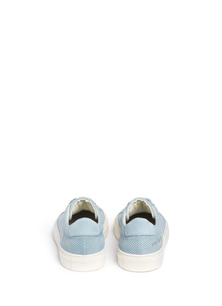 Back View - Click To Enlarge - COMMON PROJECTS - 'Achilles Summer Edition' perforated leather sneakers