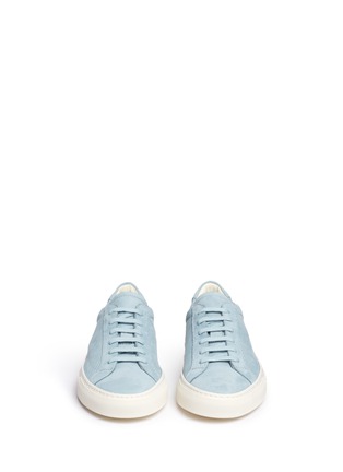 Front View - Click To Enlarge - COMMON PROJECTS - 'Achilles Summer Edition' perforated leather sneakers