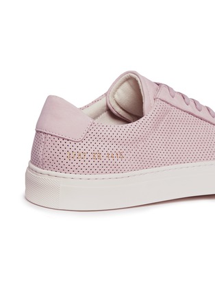 Detail View - Click To Enlarge - COMMON PROJECTS - 'Achilles Summer Edition' perforated leather sneakers